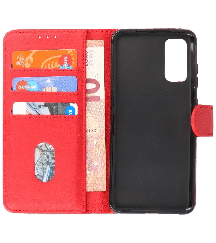 Bookstyle Wallet Cases Hoesje voor Samsung S20 Rood