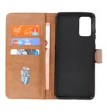 Bookstyle Wallet Cases Hoesje voor Samsung Galaxy S20 Plus Bruin