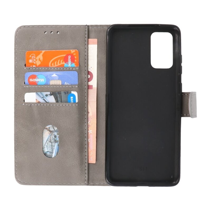 Bookstyle Wallet Cases Hoesje voor Samsung S20 Plus Grijs