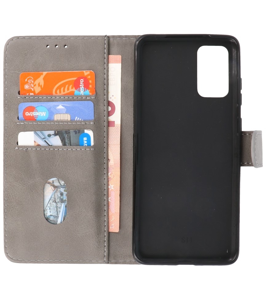 Bookstyle Wallet Cases Hoesje voor Samsung S20 Plus Grijs