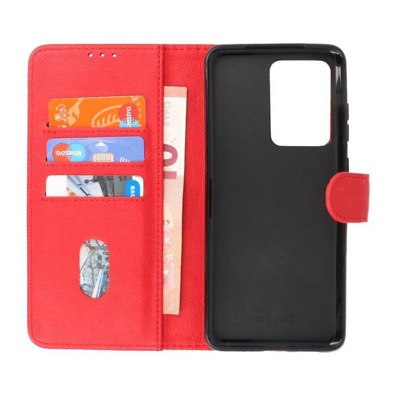 Bookstyle Wallet Cases Hoesje voor Samsung Galaxy S20 Ultra Rood