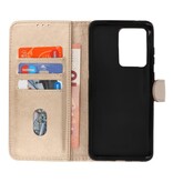 Bookstyle Wallet Cases Hoesje voor Samsung Galaxy S20 Ultra Goud