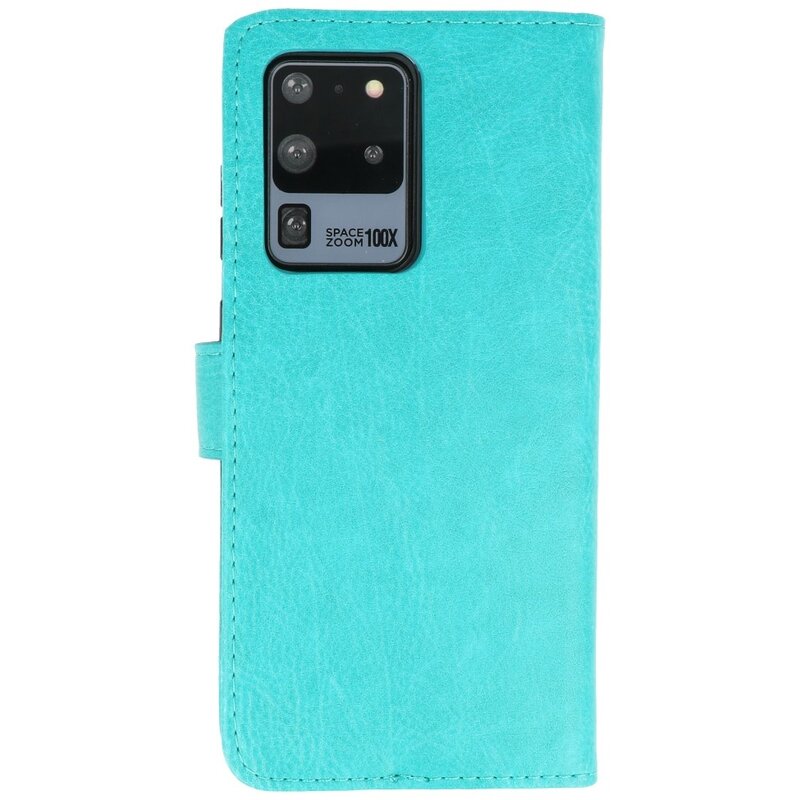 Bookstyle Wallet Cases Hoesje voor Samsung Galaxy S20 Ultra Groen