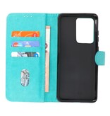 Bookstyle Wallet Cases Hoesje voor Samsung Galaxy S20 Ultra Groen