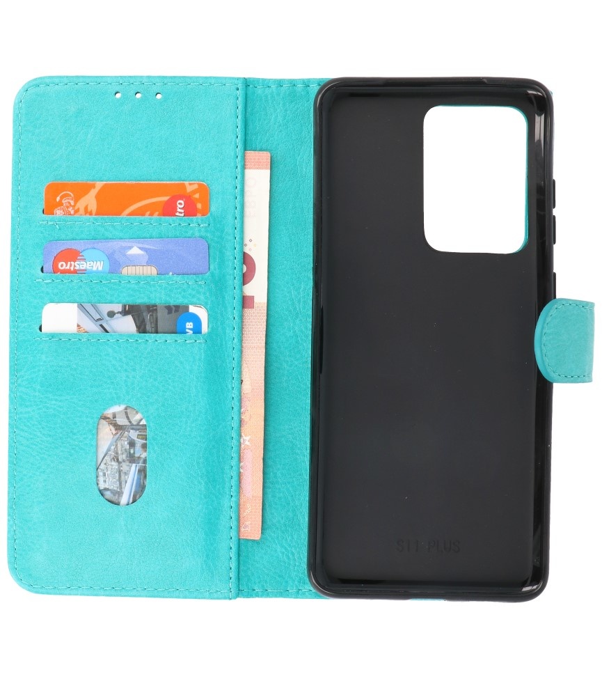 Bookstyle Wallet Cases Hoesje voor Samsung Galaxy S20 Ultra Groen