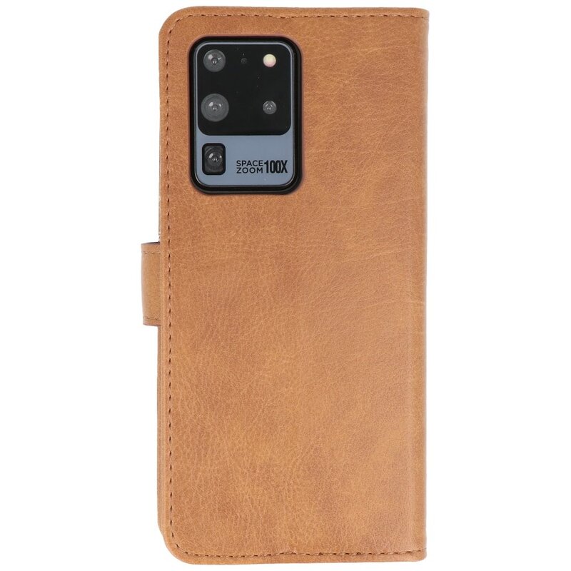 Bookstyle Wallet Cases Hoesje voor Samsung Galaxy S20 Ultra Bruin