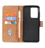 Bookstyle Wallet Cases Hoesje voor Samsung Galaxy S20 Ultra Bruin