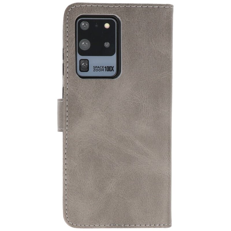 Bookstyle Wallet Cases Hoesje voor Samsung Galaxy S20 Ultra Grijs