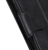Træk PU-læderbogstilen til iPhone 11 Pro Max sort