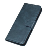 Pull Up PU Leder Bookstyle voor iPhone 11 Pro Max Blauw