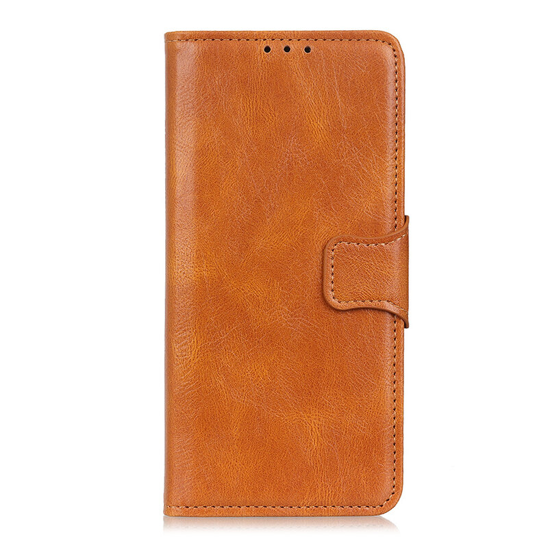 Pull Up PU Leder Bookstyle für iPhone 11 Pro Max Brown