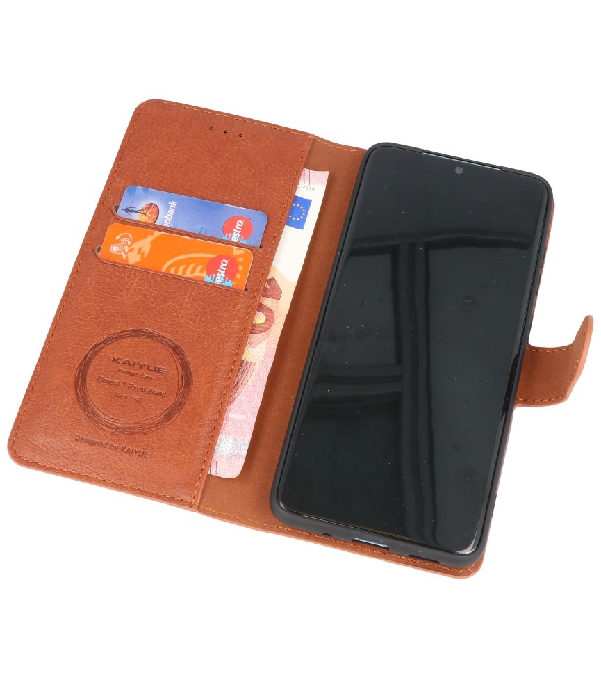Luxury Wallet Case for Samsung Galaxy A31 Brown