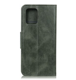 Pull Up PU Leather Bookstyle for Samsung Galaxy A71 5G Dark Green