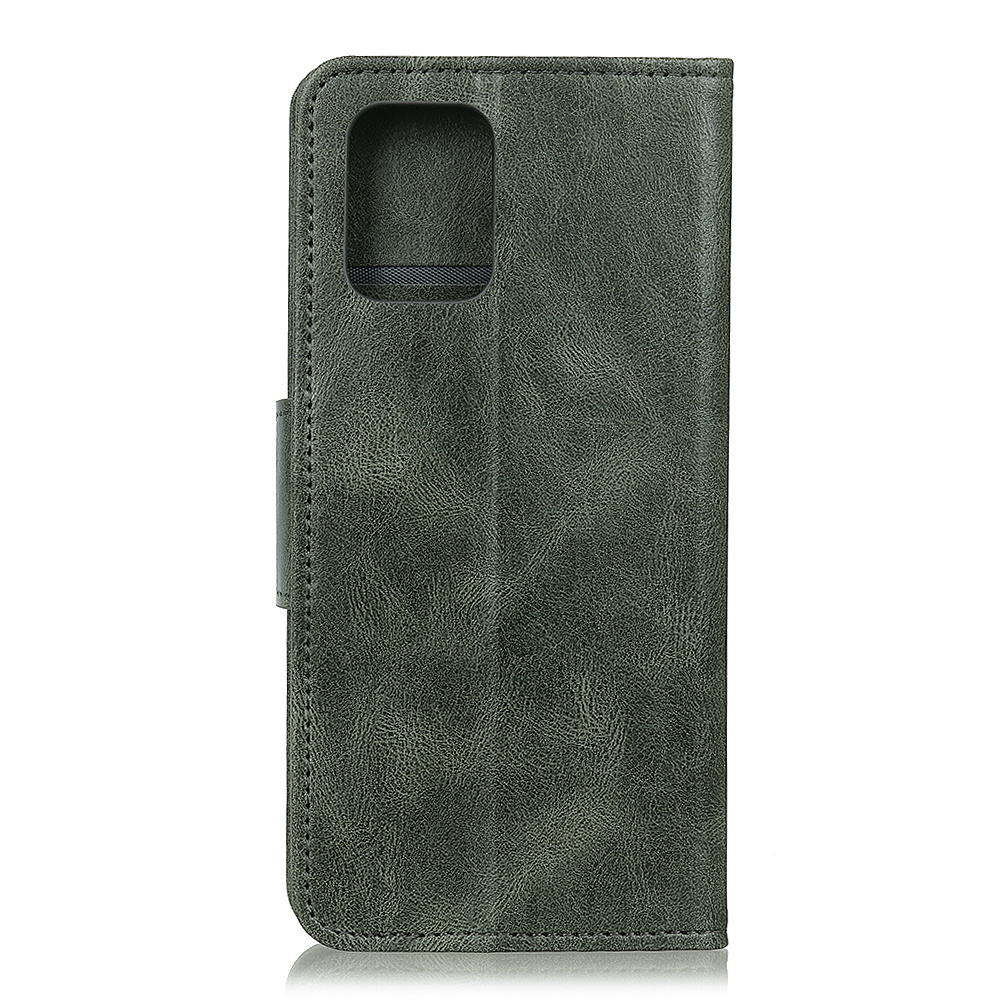 Pull Up PU Leather Bookstyle for Samsung Galaxy A71 5G Dark Green