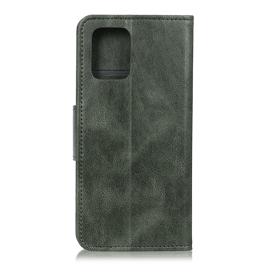 Pull Up PU Leder Bookstyle voor Samsung Galaxy A71 5G Donker Groen