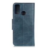 Pull Up PU Leather Bookstyle for Samsung Galaxy M31 Blue