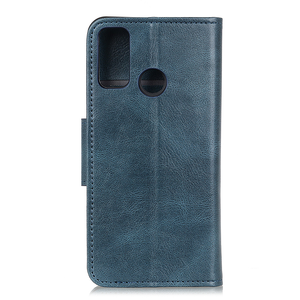 Book up in pelle PU pull up per Samsung Galaxy M31 blu