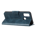 Tirez le style de livre en cuir PU pour Samsung Galaxy M31 bleu