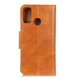 Pull Up PU Leather Bookstyle for Samsung Galaxy M31 Brown