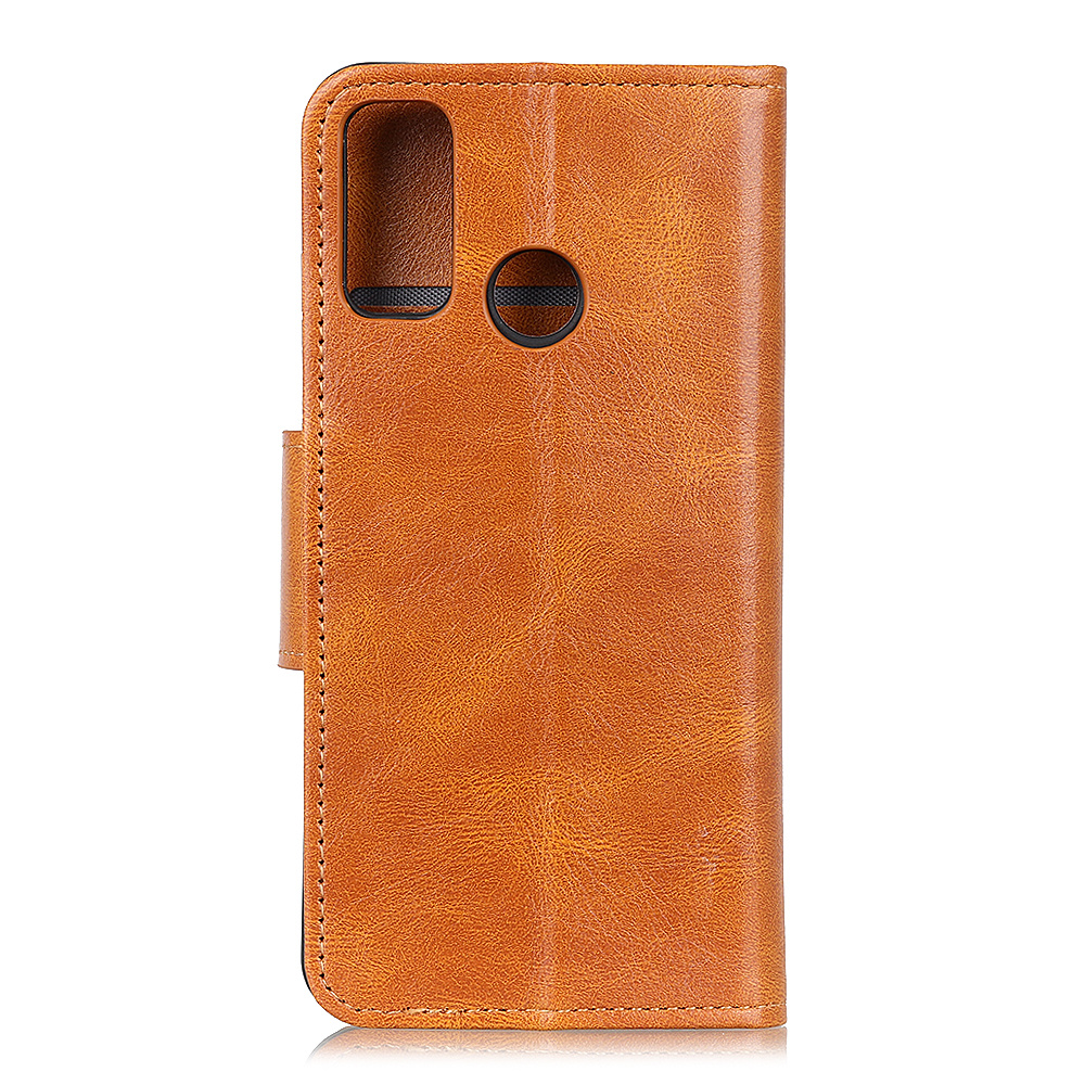 Pull Up PU Leather Bookstyle para Samsung Galaxy M31 Marrón