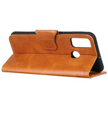 Pull Up PU Leather Bookstyle for Samsung Galaxy M31 Brown