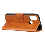 Book up in pelle PU pull up per Samsung Galaxy M31 marrone