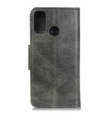 Pull Up PU Leather Bookstyle for Samsung Galaxy M31 Dark Green