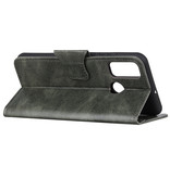 Book pull in pelle PU per Samsung Galaxy M31 verde scuro