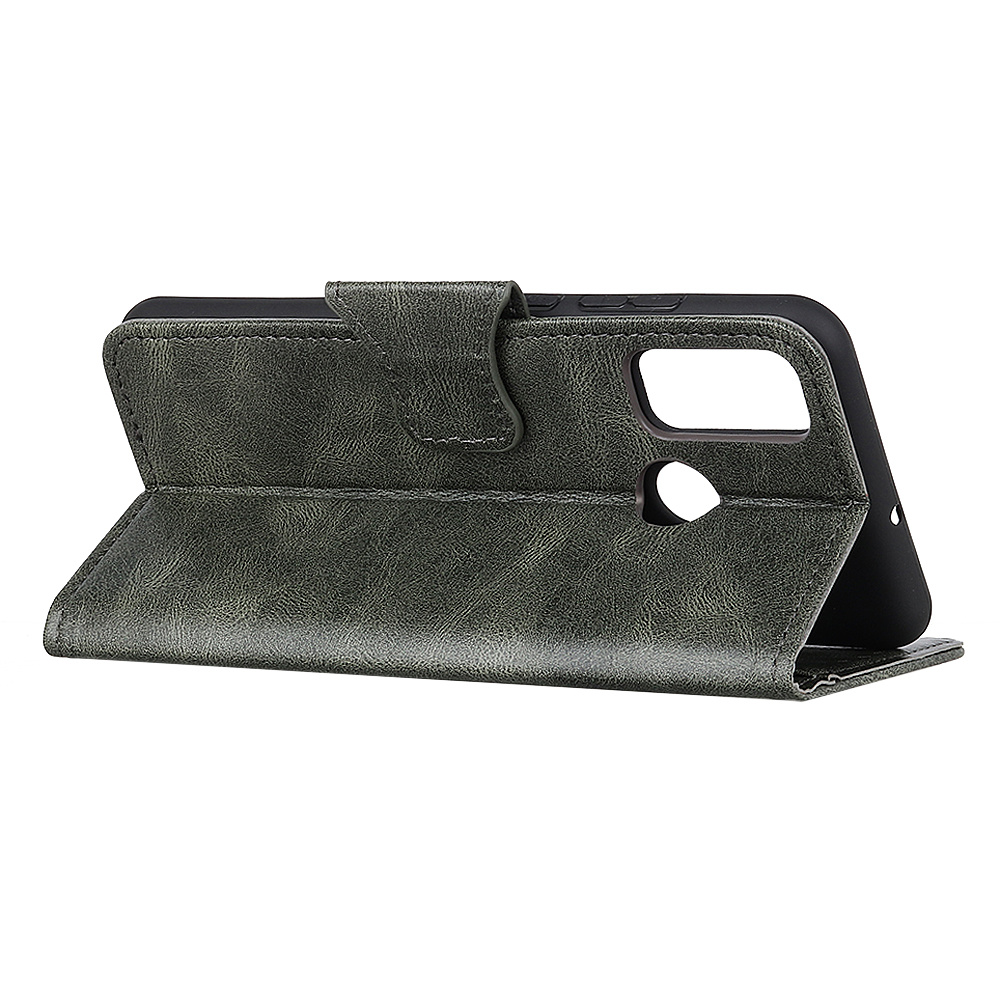 Pull Up PU Leder Bookstyle voor Samsung Galaxy M31 Donker Groen