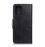 Træk PU-læderbogstilen til iPhone 11 Pro sort