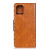 Pull Up PU Leder Bookstyle für iPhone 11 Pro Brown