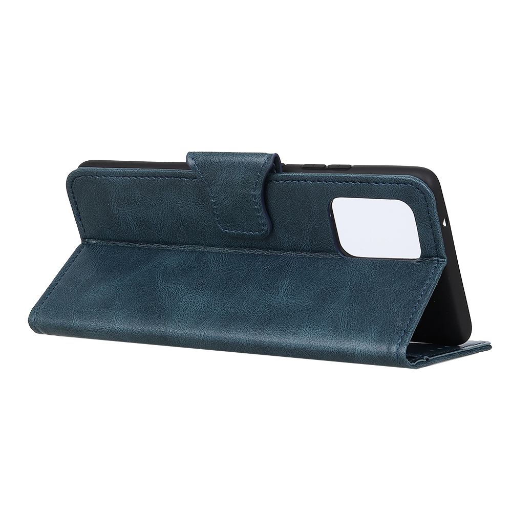Pull Up PU Leder Bookstyle voor iPhone 11 Pro Max Blauw