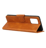 Pull Up PU Leather Bookstyle para iPhone 11 Pro Max Brown