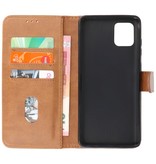 Bookstyle Wallet Cases Hoes voor Galaxy Note 10 Lite Bruin