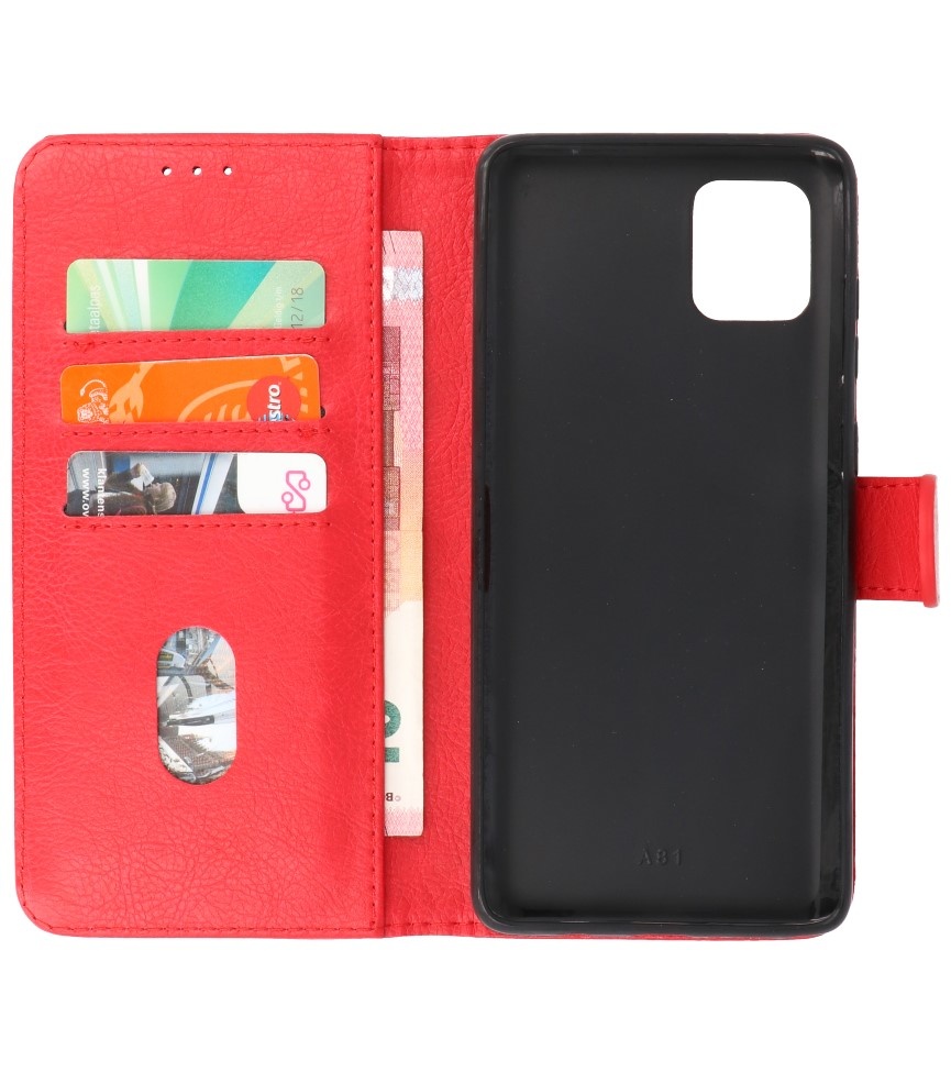 Bookstyle Wallet Cases Hoes voor Galaxy Note 10 Lite Rood