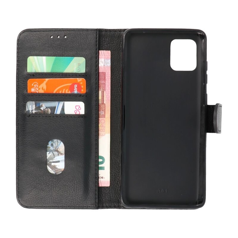 Bookstyle Wallet Cases Hoes voor Galaxy Note 10 Lite Zwart