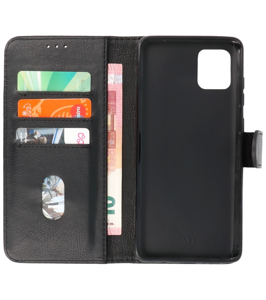 Bookstyle Wallet Cases Hoes voor Galaxy Note 10 Lite Zwart