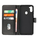 Étui Portefeuille Bookstyle pour Samsung Galaxy A11 Noir