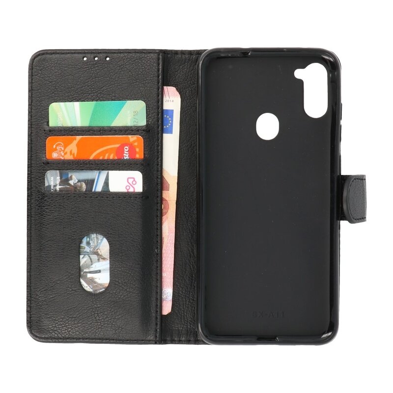 Bookstyle Wallet Cases Case for Samsung Galaxy A11 Black
