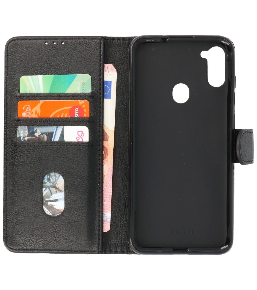 Bookstyle Wallet Cases Taske til Samsung Galaxy A11 Sort