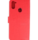 Étui Portefeuille Bookstyle pour Samsung Galaxy A11 Rouge