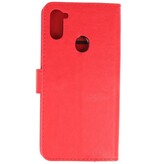 Custodia a portafoglio per Samsung Galaxy A11 rossa