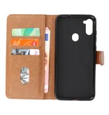 Étui Portefeuille Bookstyle pour Samsung Galaxy A11 Marron
