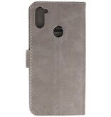 Custodia a portafoglio per Samsung Galaxy A11 grigia