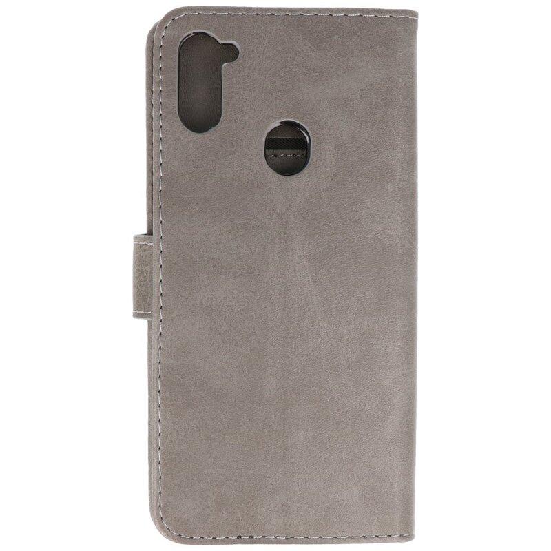 Étui Portefeuille Bookstyle pour Samsung Galaxy A11 Gris