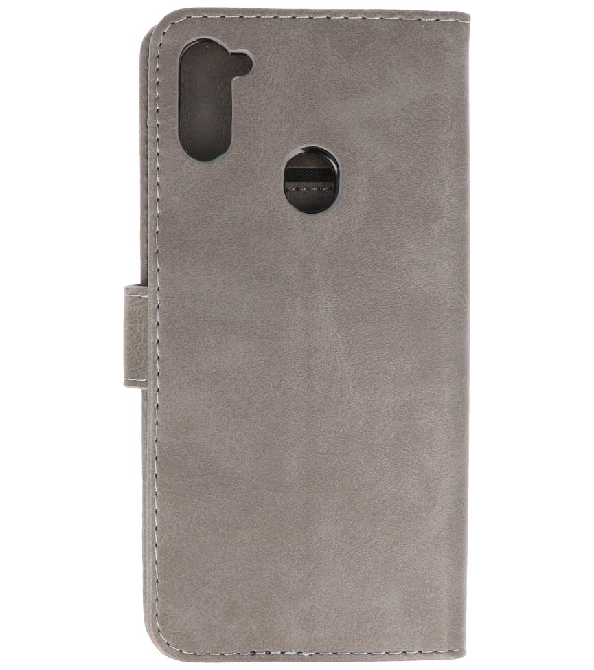 Bookstyle Wallet Cases Hoesje voor Samsung Galaxy A11 Grijs