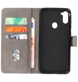 Bookstyle Wallet Cases Hülle für Samsung Galaxy A11 Grau