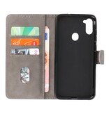 Bookstyle Wallet Cases Hoesje voor Samsung Galaxy A11 Grijs