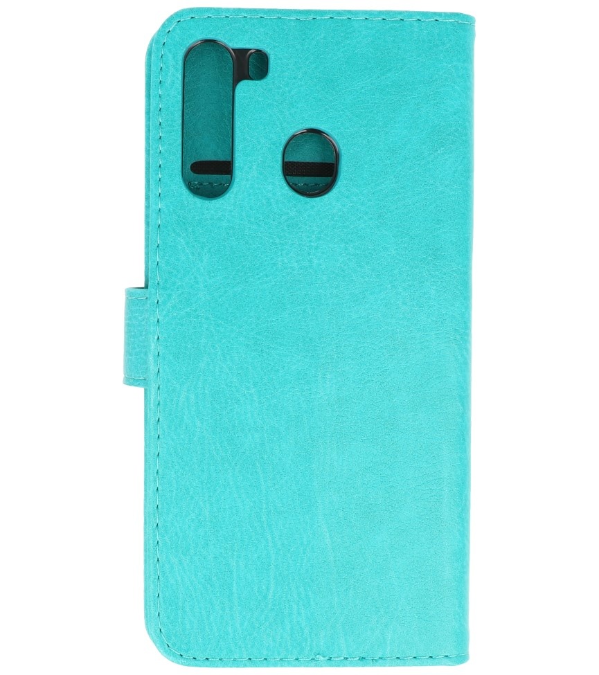 Bookstyle Wallet Cases Case for Samsung Galaxy A21 Green