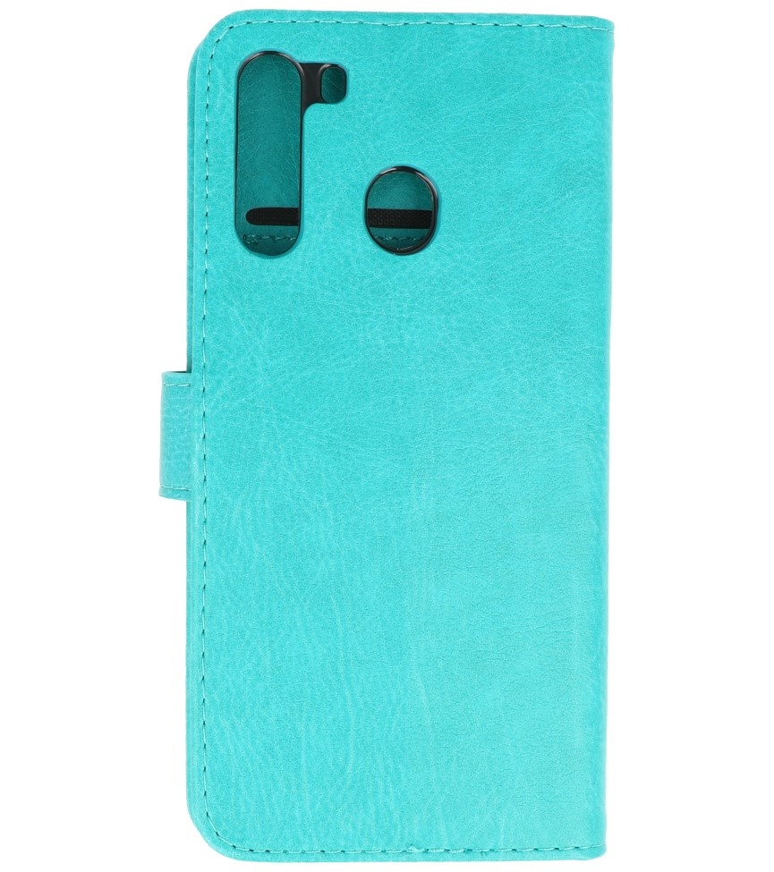 Bookstyle Wallet Cases Hoesje voor Samsung Galaxy A21 Groen